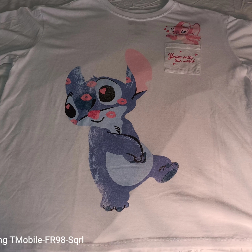 Kids White and Blue Graphic T-Shirt